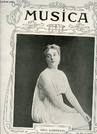 MUSICA - N9 : JUIN 1903 - Chronique du mois + Photographie de Edvard Grieg + Henry VIII  l'opra + Photographie de Adelina Patti + Giselle au cercle de l'patant + Le prodige de St Maur + Le syndicat des musiciens+Jean Michel au thtre de la monnaie...