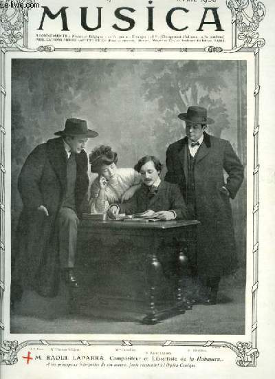 MUSICA - N67 : AVRIL 1908 - Chronique du mois + Edouard Lalo + Le thtre musical en Province et  l'tranger + Le thtre, la musique et le chant + La 2 liminatoire du concours de Tnors + Ignace Pleyel et son oeuvre...