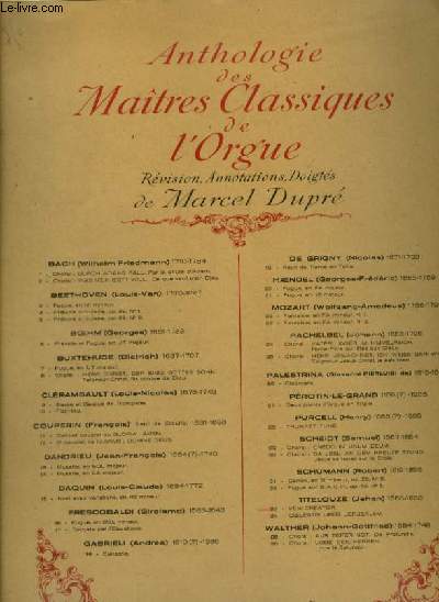 ANTHOLOGIE DES MAITRES CLASSIQUES - N33 : VENI CREATOR.