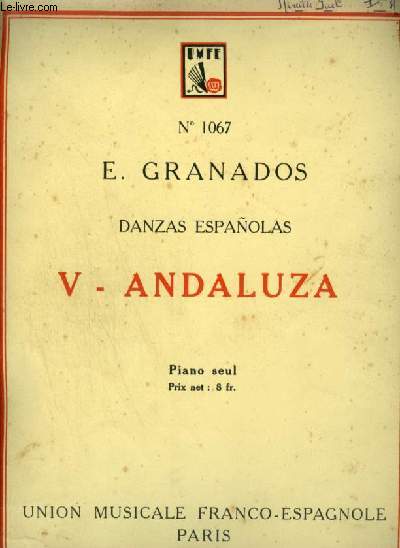 DANZAS ESPANOLAS - V : ANDALUZA - PIANO SEUL.