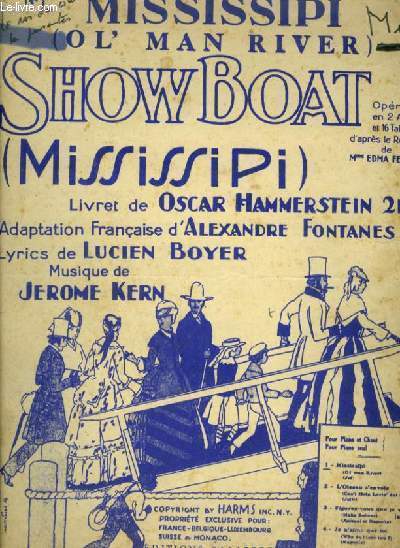 MISSISSIPI - POUR PIANO ET CHANT AVEC PAROLES FRANCAISES ET ANGLAISES.