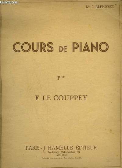 COURS DE PIANO - N2 : ALPHABET.