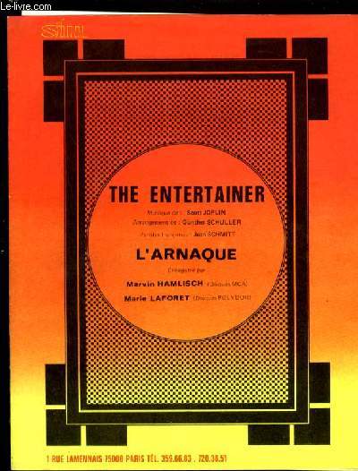 THE ENTERTAINER - L'ARNAQUE - POUR PIANO.