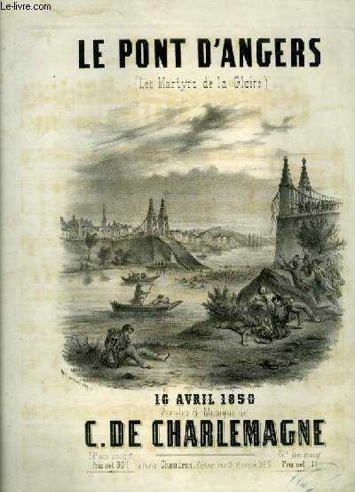 LE PONT D'ANGERS - POUR PIANO ET CHANT AVEC PAROLES.