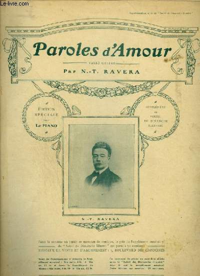 PAROLES D'AMOUR - VALSE CALINE POUR PIANO. - RAVERA N. T. - 0 - Afbeelding 1 van 1