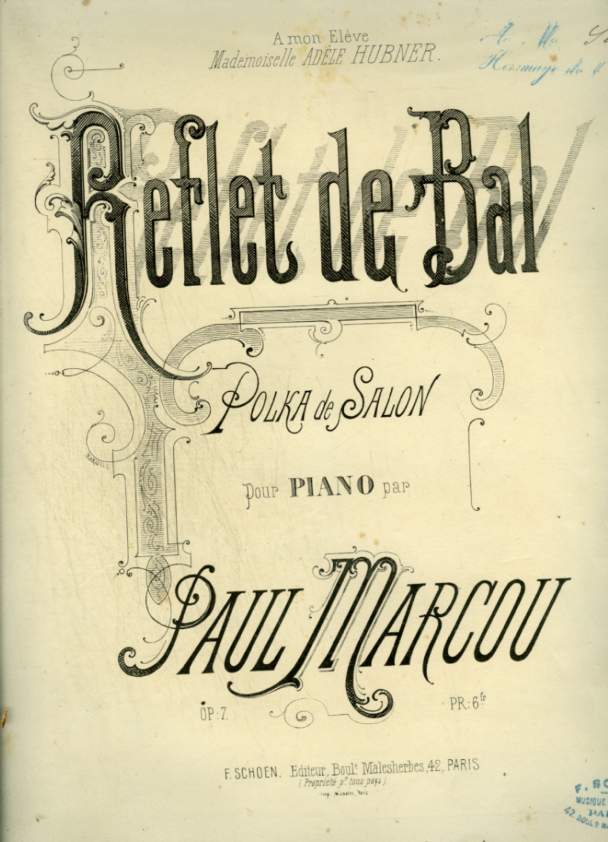 REFLET DE BAL - POLKA DE SALON POUR PIANO - OP.7.