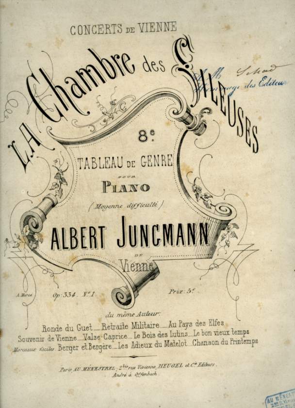 LA CHAMBRE DES FILEUSES / IN DER SPINNSTUBE - OP.334 N1 / 8 TABLEAU DE GENRE POUR PIANO (MOYENNE DIFFICULTE).