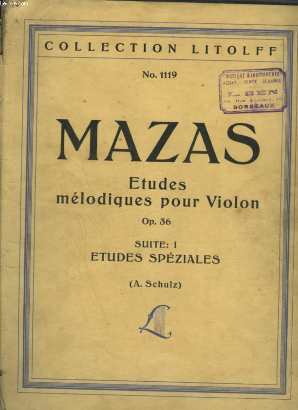 ETUDES MELODIQUES POUR VIOLON - OP.36 - SUIT 1 ETUDES SPEZIALES.