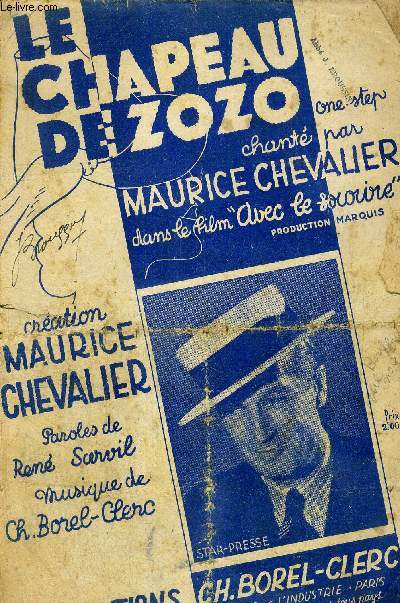 LE CHAPEAU DE ZOZO - ONE STEP - CREE PAR MAURICE CHEVALIER DANS LE FILM 