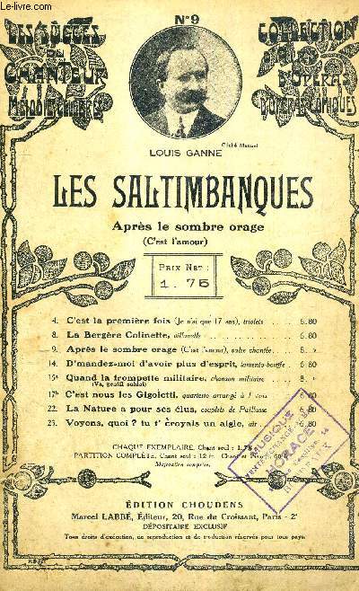 LES SALTIMBANQUES - N9 - OPERA COMIQUE EN 3 ACTES ET 4 TABLEAUX