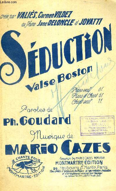 SEDUCTION - A MADAME MARIO CAZES