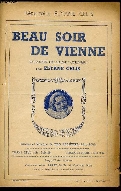 BEAU SOIR DE VIENNE - VALSE VIENNOISE - CHANT ACCORDEON
