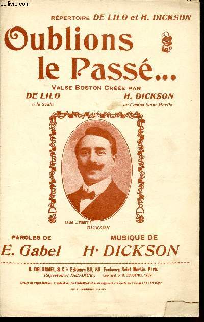 OUBLIONS LE PASSE - VALSE BOSTON - A MADAME GEORGETTE ELVAL