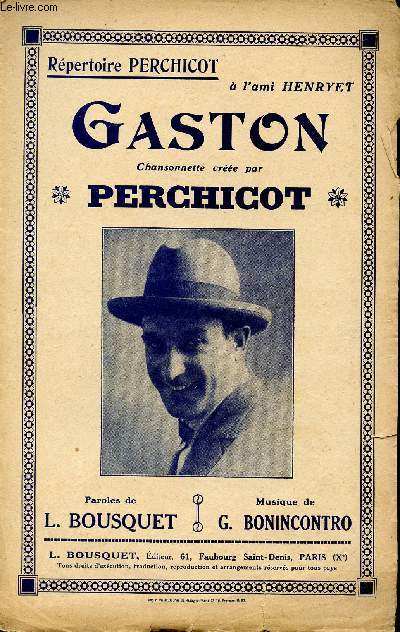 GASTON - REPERTOIRE PERCHICOT