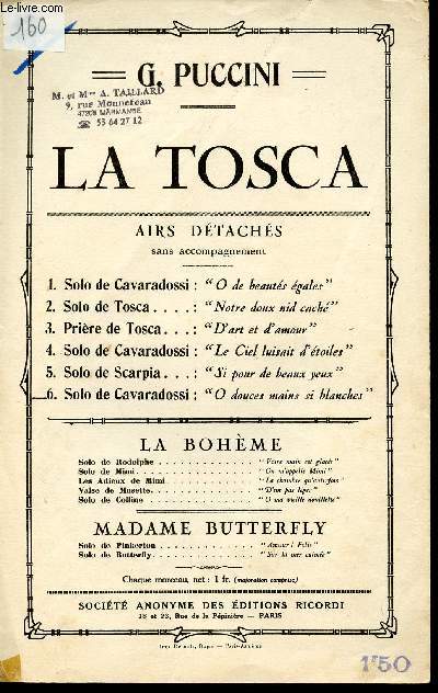 LA TOSCA - ACTE III SOLO DE CAVARADOSSI