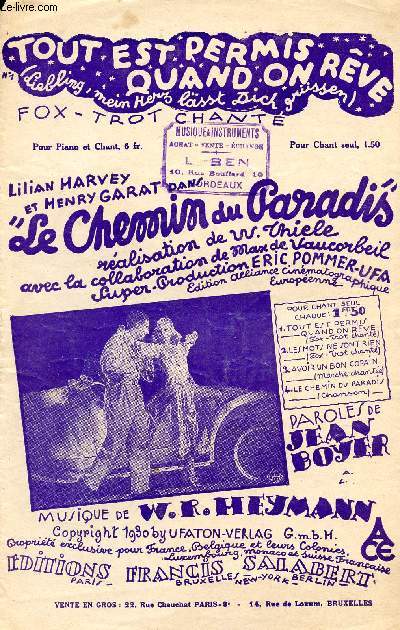 TOUT EST PERMIS QUAND ON REVE - FOX TROT CHANTE