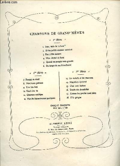 TRENTE SIX CHANDELLES - CHANSON DE GRAND'MERES N16