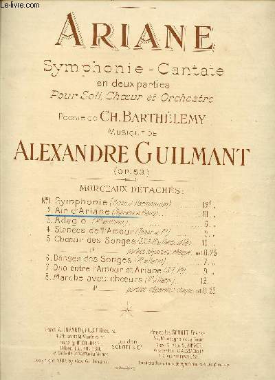 ARIANE - SYMPHONIE-CANTATE - N2 AIR D'ARIANE