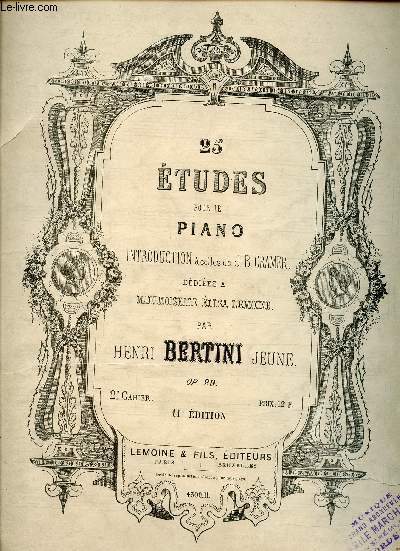 25 ETUDES POUR LE PIANO - INTRODUCTION A CELLES DE J.B. CRAMER
