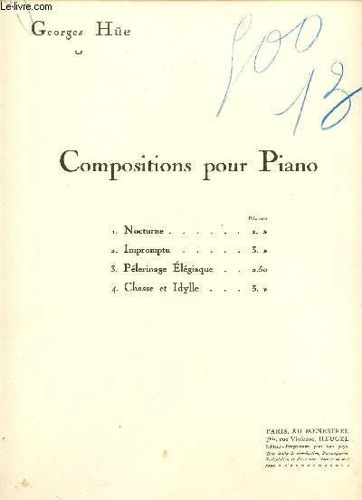 COMPOSITIONS POUR PIANO - CHASSE ET IDYLLE - N4