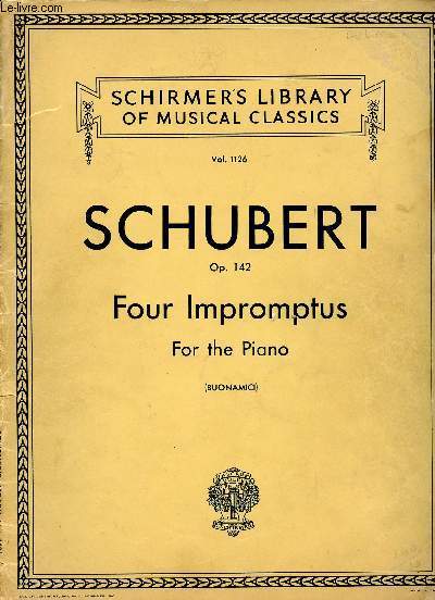 FOUR IMPROMPTUS FOR THE PIANO - OP142 VOL1126