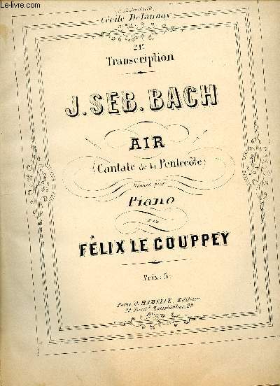 AIR - CANTATE DE LA PENTECOTE - PIANO