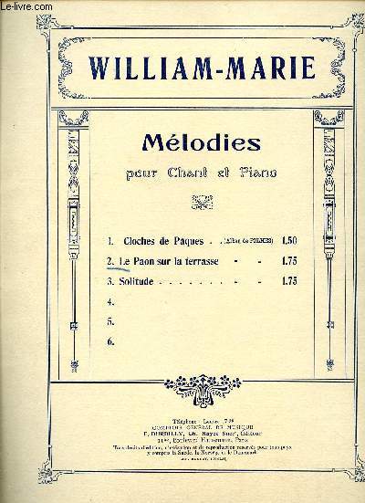 MELODIES POUR CHANT ET PIANO - LA PAON SUR LE TERRASSE - N2