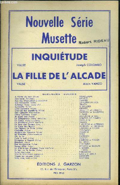 Inquitude / La fille de l'alcade
