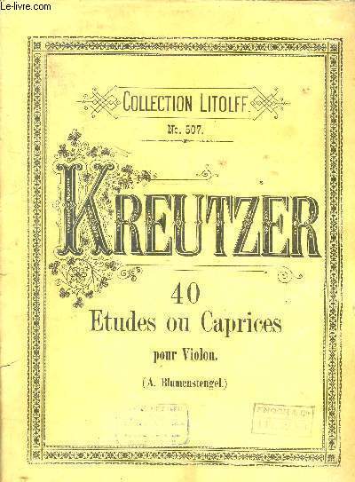 40 Etudes ou caprices pour le violon de Kreutzer