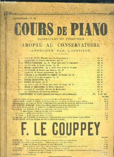 A. B.C. du piano mthode pour les commencants, 12me dition