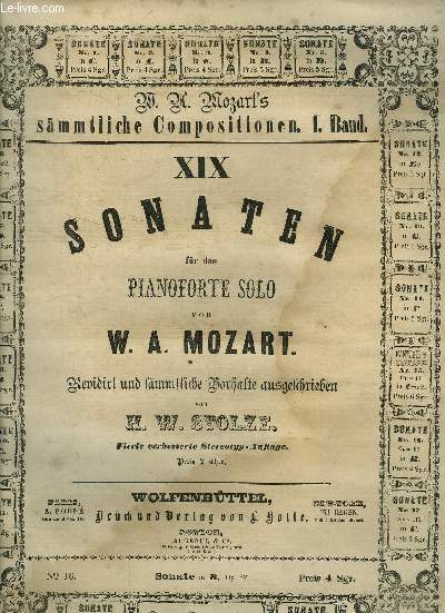 Sonate pour piano solo- Sonaten fur das pianoforte solo N°16 sonate en B op.62