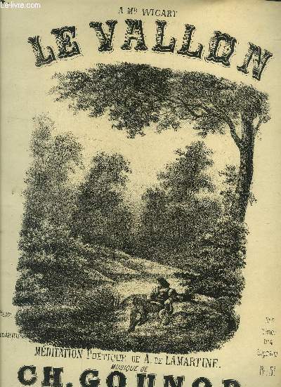 Le vallon, mditation potique de A. de Lamartine, pour piano et soprano