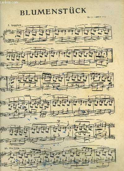 Partitions pour piano : Blumenstuck