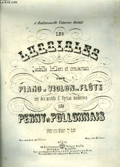 Les lucioles pour piano et violon ou flute - Perny et pollonais - 0 - Picture 1 of 1