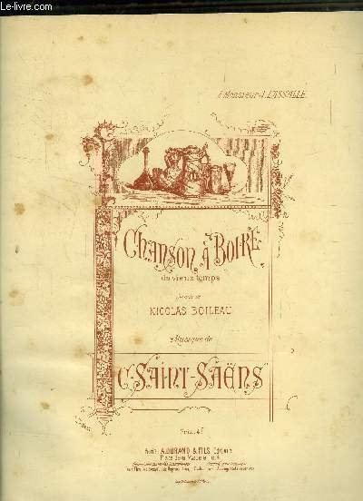 Chanson  boire du vieux temps, piano et chant