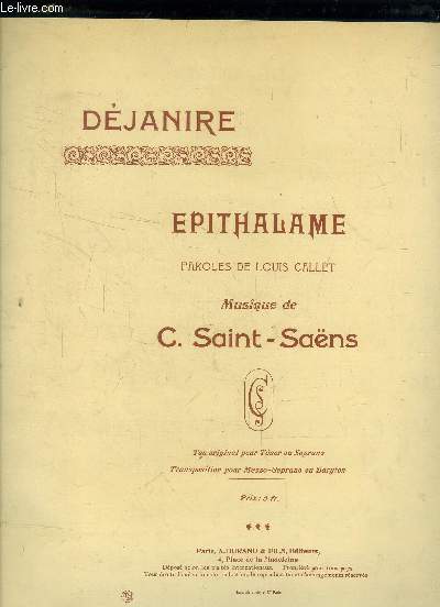 Epithalame, piano et chant