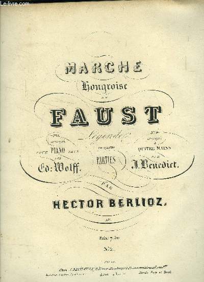 Marche hongroise de Faust, pour piano  quatre mains