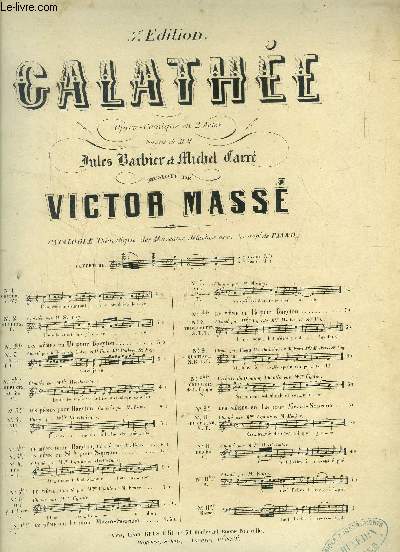 Galathe N 7bis, pour piano et chant