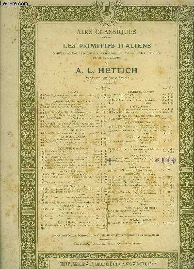 Air d'alcina, pour piano et chant