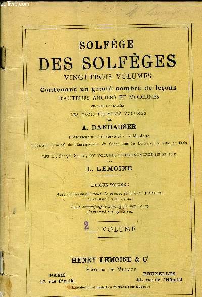 Solfge des solfges 2me volume