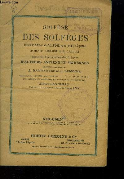 Solfge des solfges, nouvelle dition de solfge pour voix de soprano, volume 2c