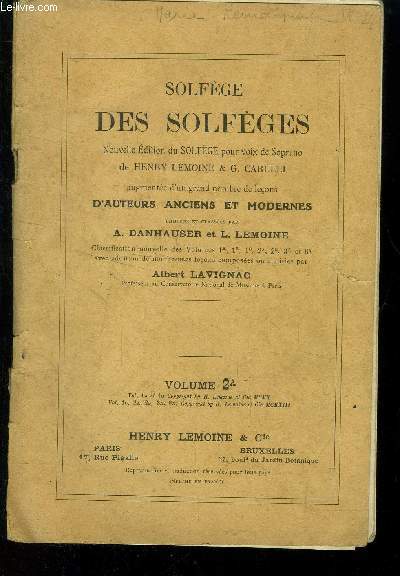 Solfge des solfges, nouvelle dition de solfge pour voix de soprano, volume 2 A