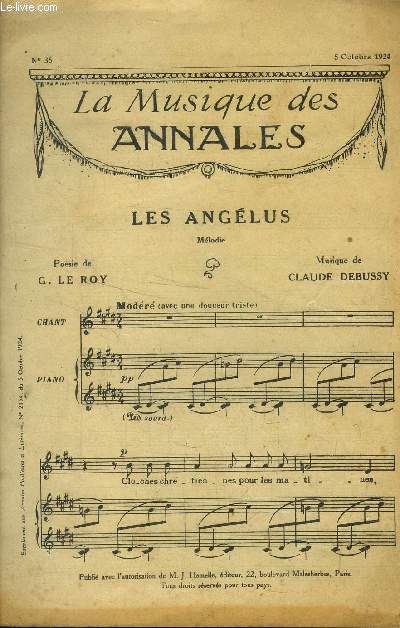 La musique des annales (supplment aux annales politiques et littraires) N 35 : 5 octobre 1924 : les anglus