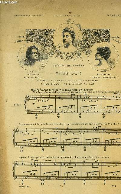 L'illustration : supplment musical au N 2817: 20 fvrier 1897 : Messidor pour piano