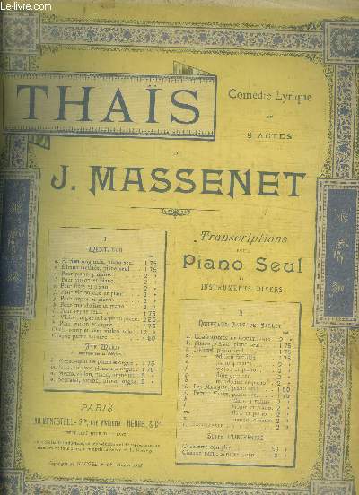 Thais, pour piano