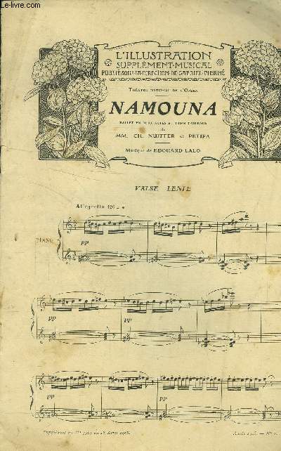 L'illustration, supplment musical au N 3399 du 18 abril 1908 : Namouna,pour piano