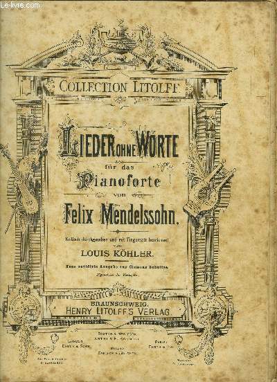 Lieder ohne worte fur das pianoforte