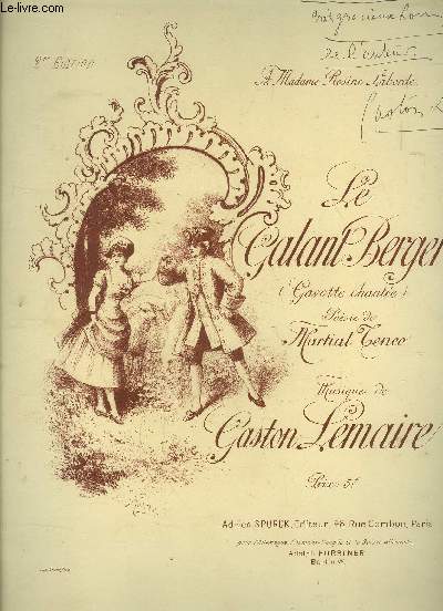 Le galant berger pour piano et chant