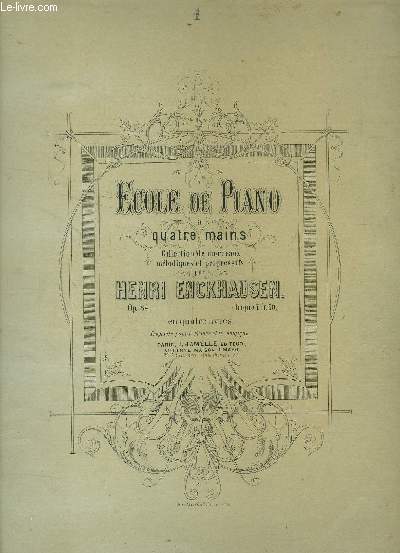 Ecole de piano  quatre mains, op 84, , volume 1