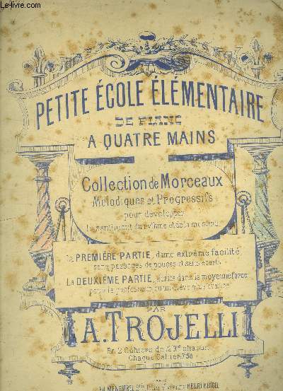 Petite col lmentaire de piano a quatre mains , collection de morceaux mlodiques et progressifs pour dvelopper le sentiment du rythme et de la mesure